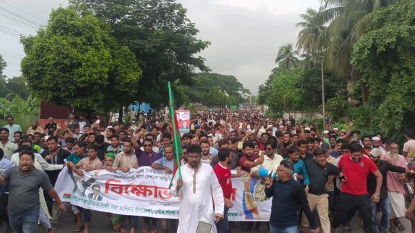 চান্দিনায় তারেক রহমানের বিরুদ্ধে মিথ্যাচারের প্রতিবাদে বিক্ষোভ